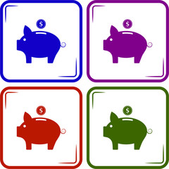 Vector piggy money bank icon