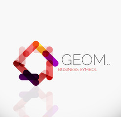 Logo, linear abstract geometric icon