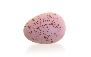 Colorful chocolate easter egg isolated