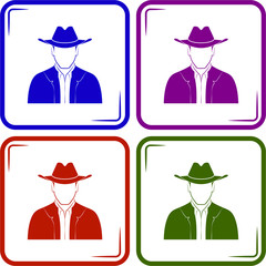 Man with hat icon