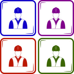 Worker Vector icon.