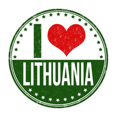 I love Lithuania stamp