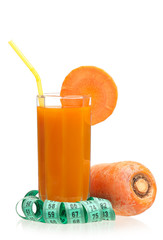 Fresh carrot juice