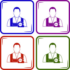 Fototapeta premium Worker Vector icon.