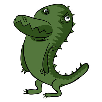 Vector animals. Crocodile character.