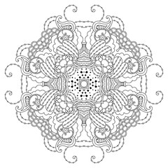 Black and white mandala.