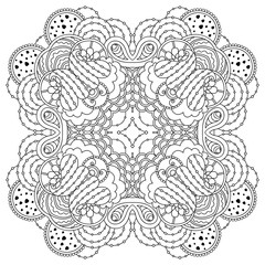  Black and white mandala.