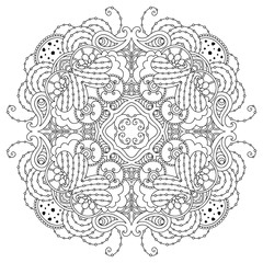 Black and white mandala.