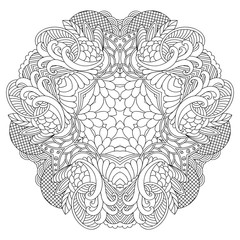  Black and white mandala.