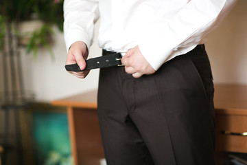 Wedding. Beautiful happy wedding man