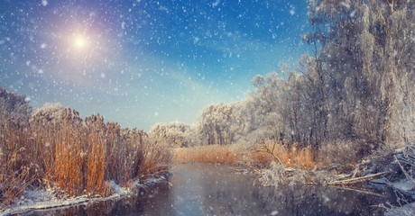 Fototapeta premium fantastic winter landscape