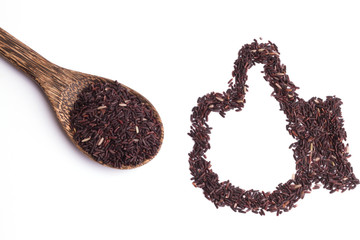 Rice berry on white background