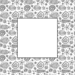 Decorative frame of sea live.