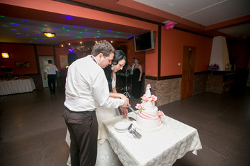 Wedding. Beautiful bride. Beautiful wedding couple