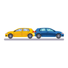 Car and Transportation Case. Vector Illustration