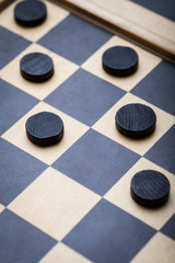 Obraz na płótnie Canvas Checkers game detail