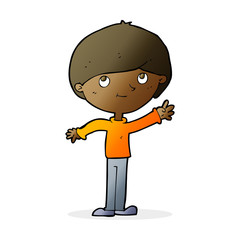 cartoon happy boy