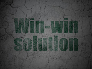 Finance concept: Win-win Solution on grunge wall background