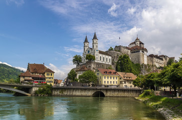 Fototapeta na wymiar View of Aarburg Castle, Switzerland