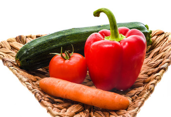 Group of vegetables isolated on white