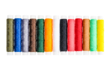 Different color Sewing Threads on a roll.