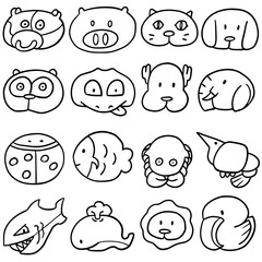 vector set of animal