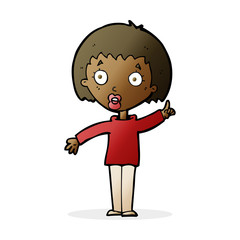 Fototapeta premium cartoon woman explaining her point