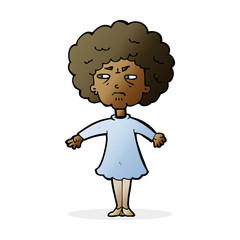 cartoon bitter old woman
