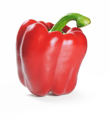 Red bell pepper, isolated on white.