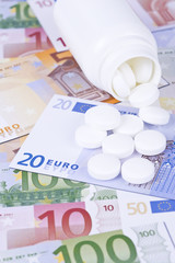 Pills and money