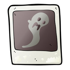 cartoon ghost in the photograph