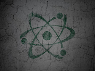Fototapeta na wymiar Science concept: Molecule on grunge wall background