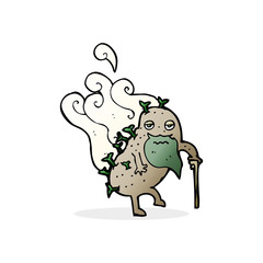 cartoon old potato