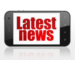 News concept: Smartphone with Latest News on display