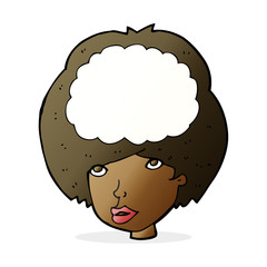 cartoon empty headed woman