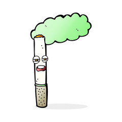 cartoon happy cigarette