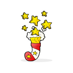 Fototapeta premium cartoon magic christmas stocking