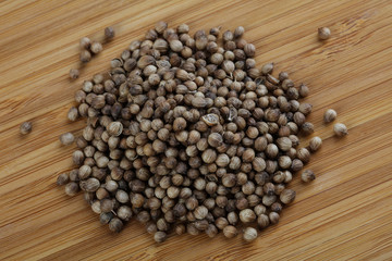 Coriander seeds heap