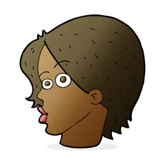 cartoon female face