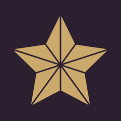 The star icon. Best and favorite, quality symbol. Flat