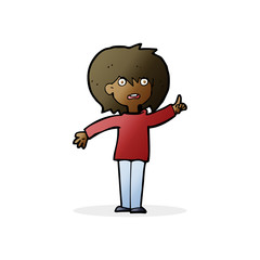 cartoon woman asking question