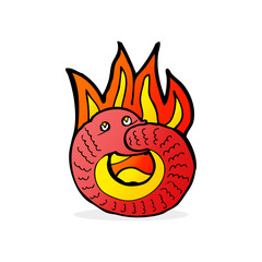 cartoon snake eating own tail