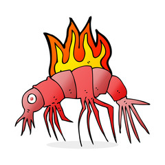 cartoon hot shrimp