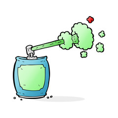 cartoon aerosol spray can