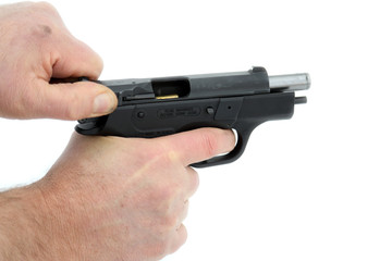 aim with a gun