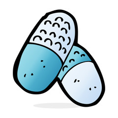 cartoon medical pills