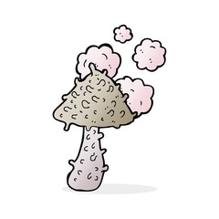 cartoon weird mushroom