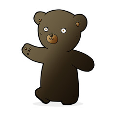 cartoon black bear cub
