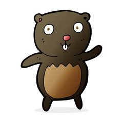 cartoon black bear cub