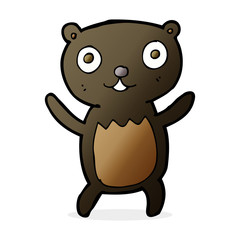 cartoon black bear cub